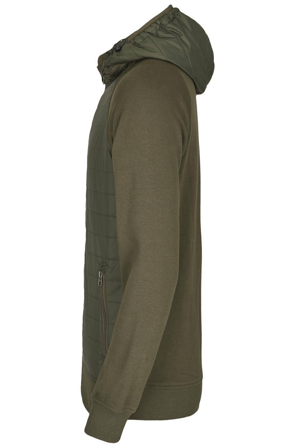 Kurtka pikowana z gładkimi rękawami i odpinanym kapturem