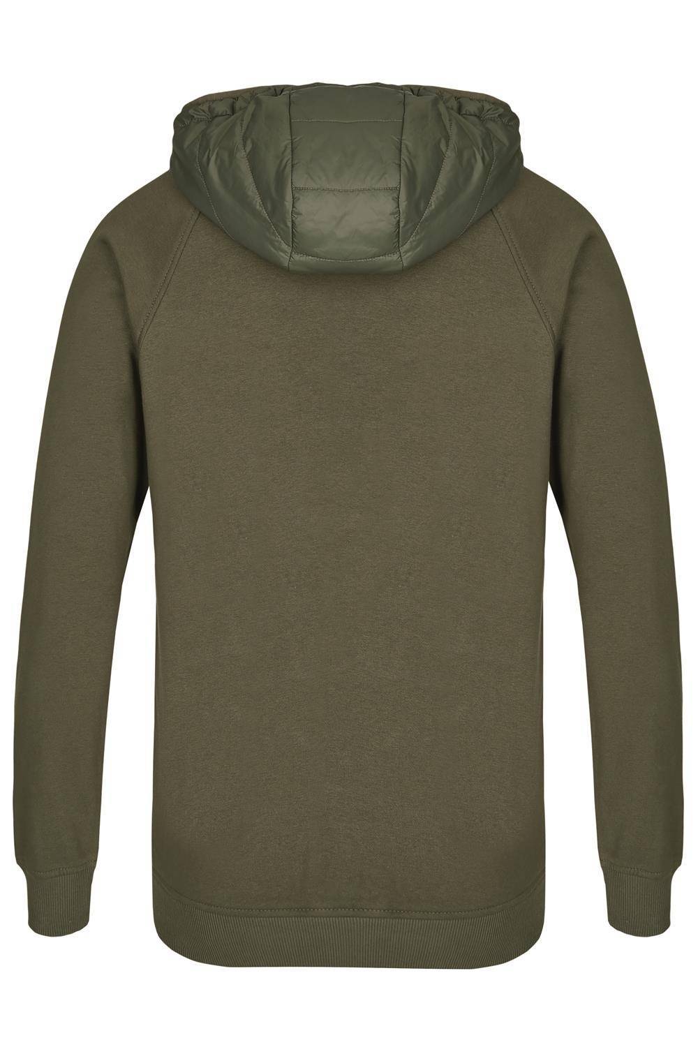 Kurtka pikowana z gładkimi rękawami i odpinanym kapturem