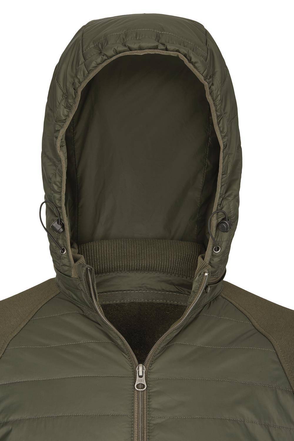 Kurtka pikowana z gładkimi rękawami i odpinanym kapturem