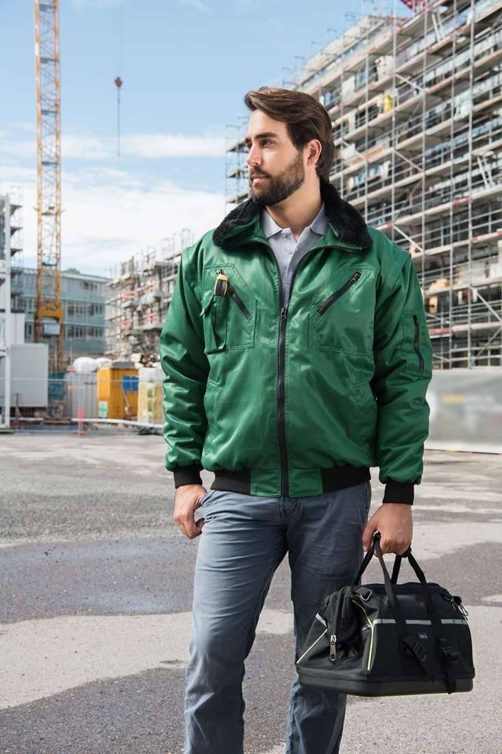 Kurtka pilotka z odpinanymi rękawami oraz podszewką, odporna na przetarcia