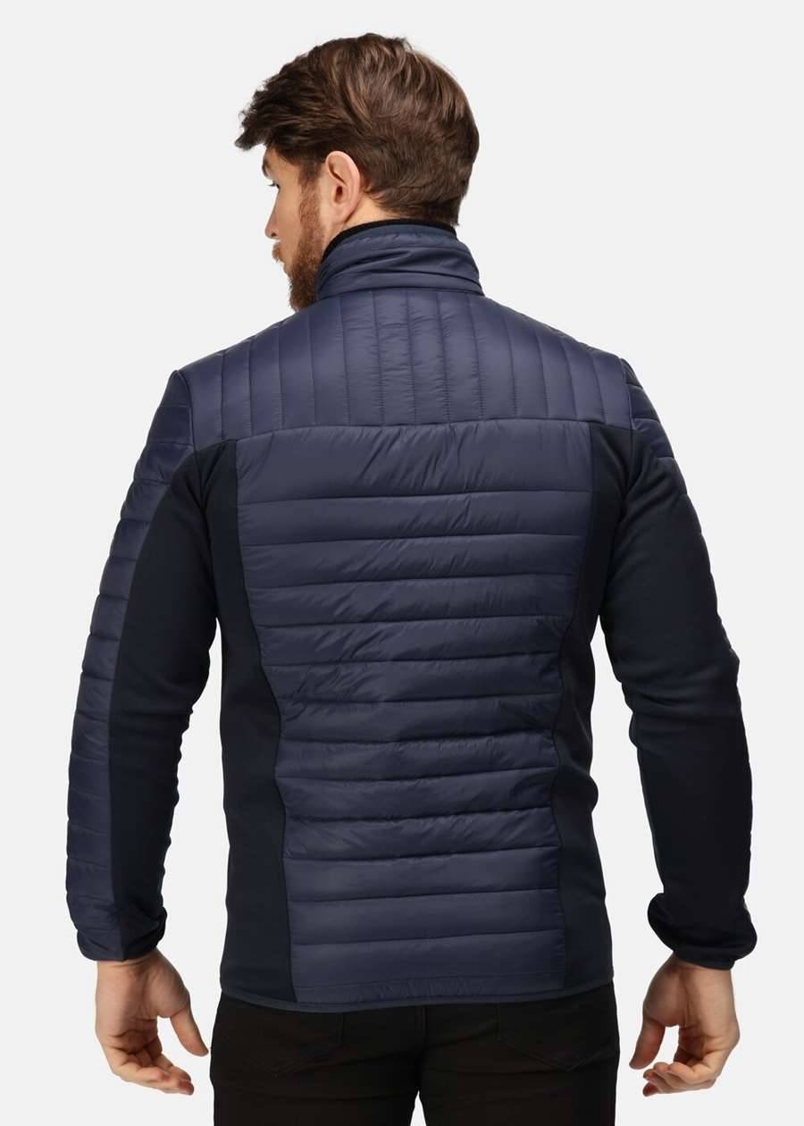 Kurtka puchowa Regatta pikowana z bocznymi panelami w technologii softshell