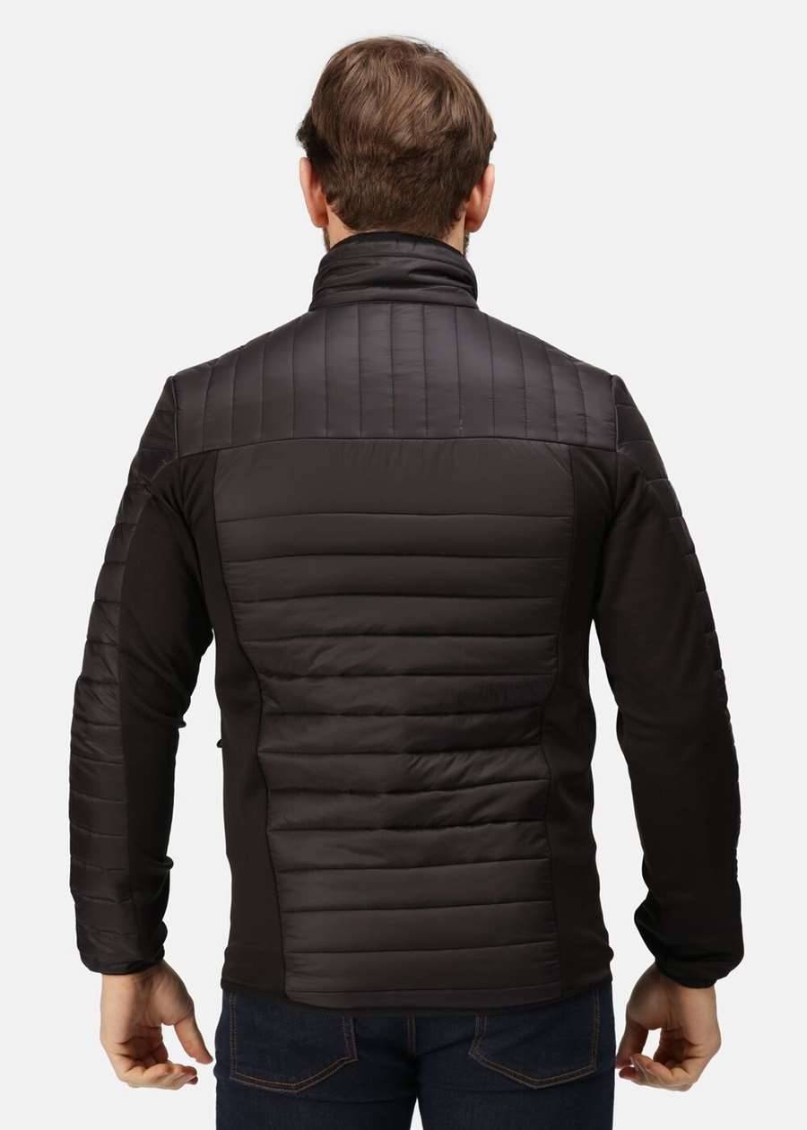 Kurtka puchowa Regatta pikowana z bocznymi panelami w technologii softshell