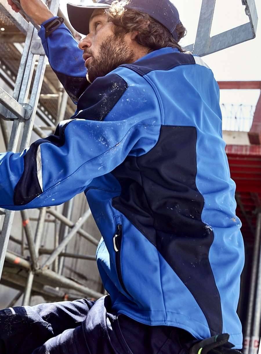 Kurtka robocza softshell z odblaskowymi detalami, wodoodporna