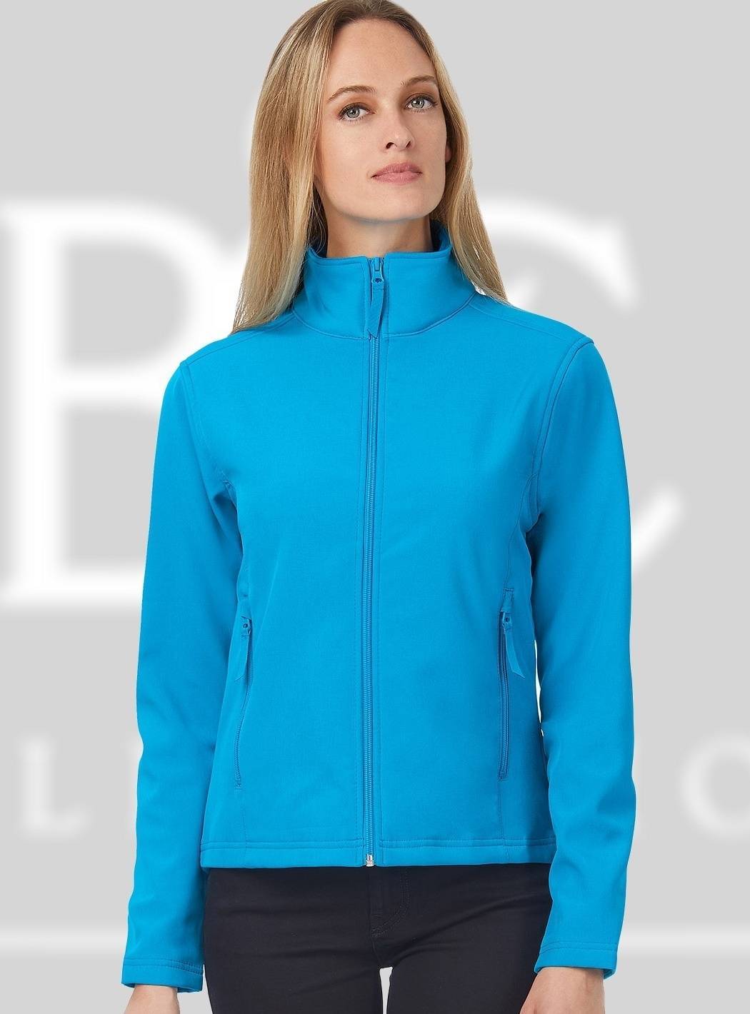Kurtka softshell damska B&C z wydłużonymi plecami
