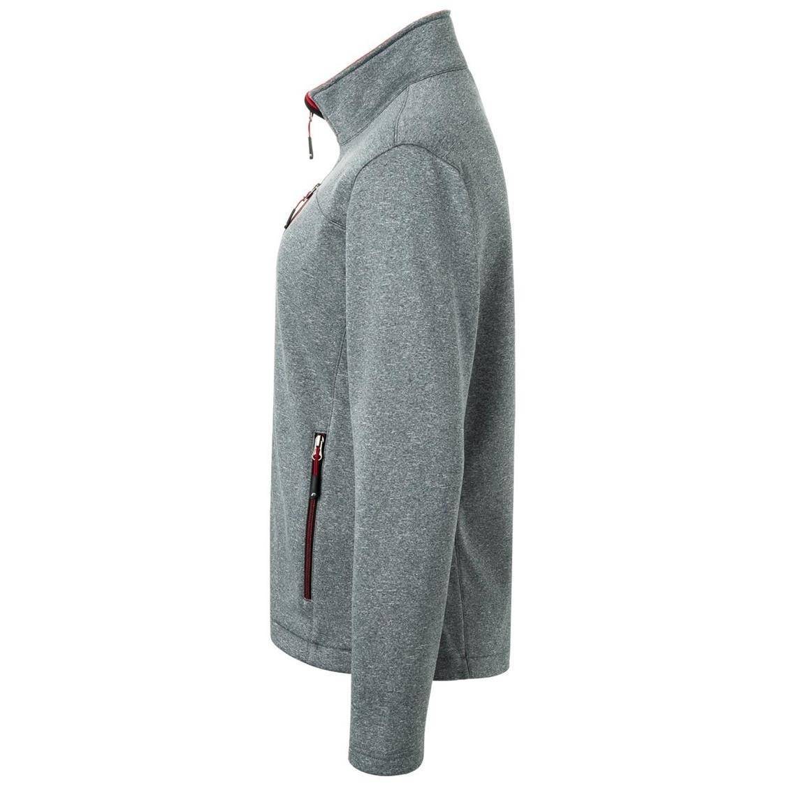 Kurtka softshell damska z kontrastową warstwą mikropolaru