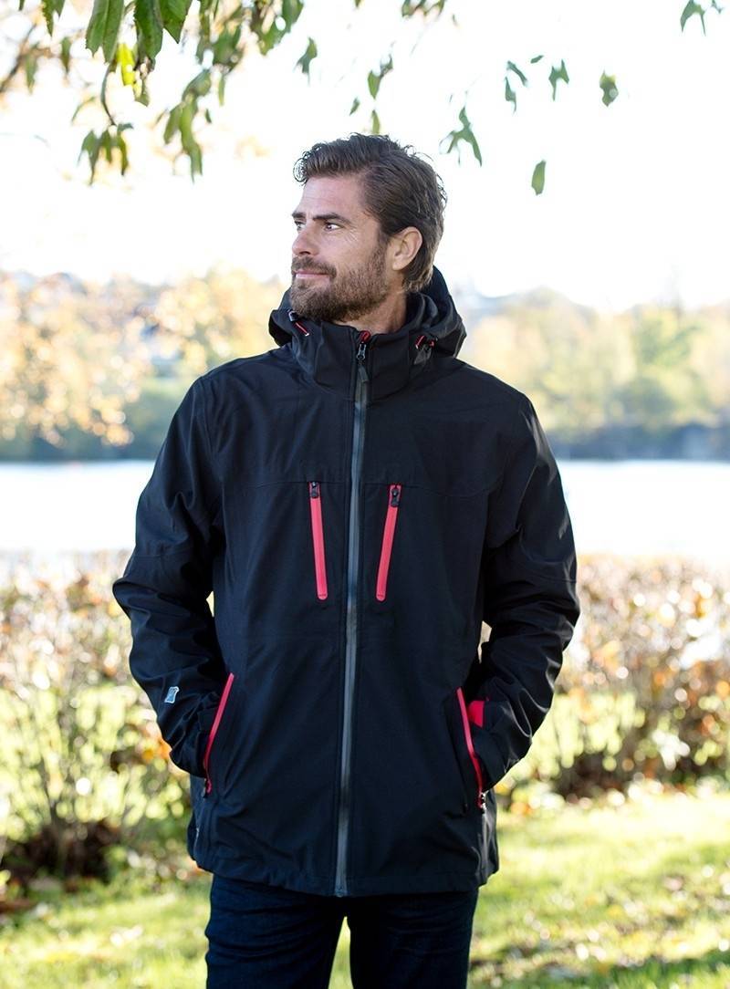 Kurtka softshell męska Stormtech z odpinanym kapturem i kontrastowymi kieszeniami