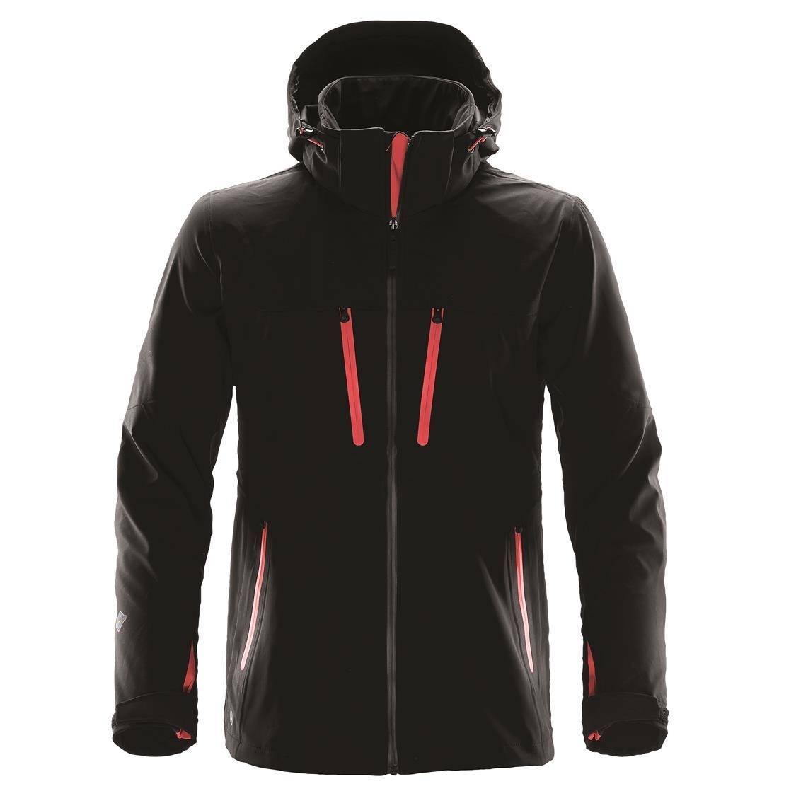 Kurtka softshell męska Stormtech z odpinanym kapturem i kontrastowymi kieszeniami