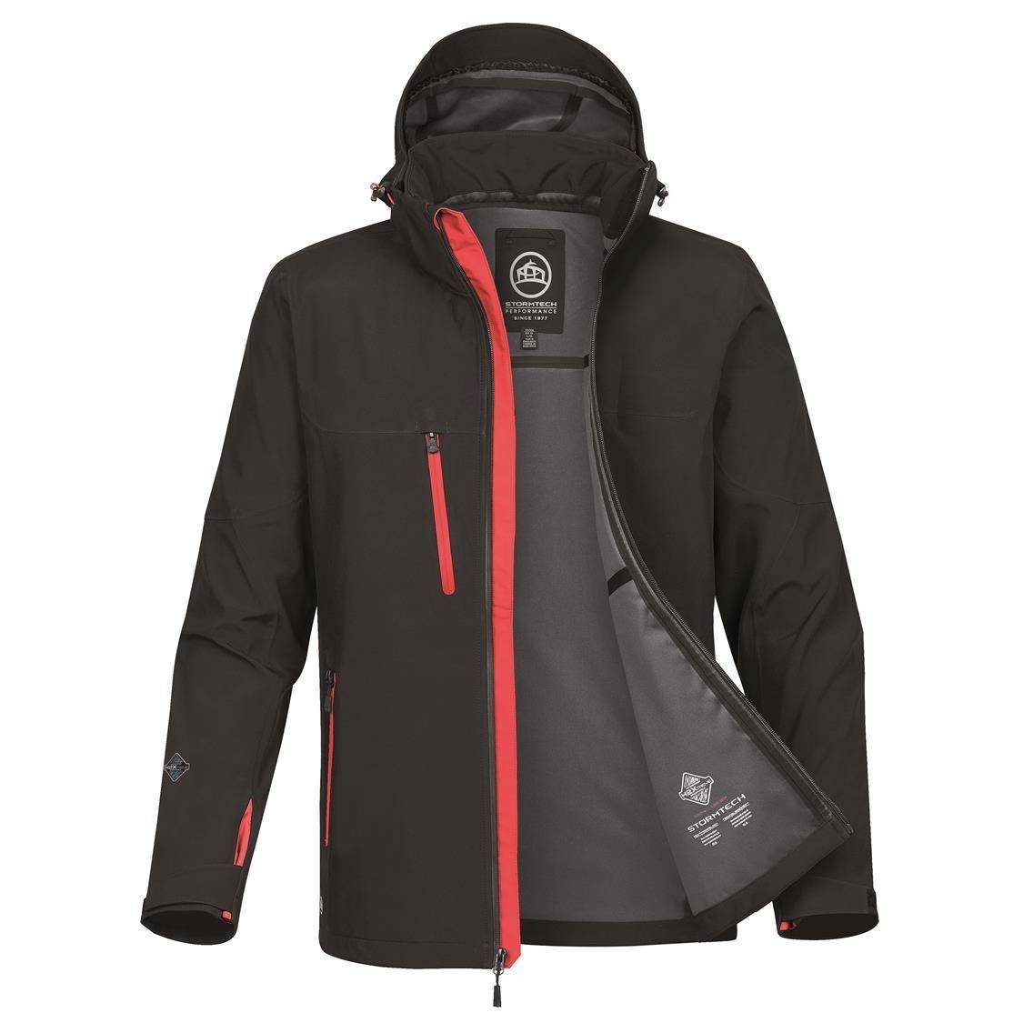 Kurtka softshell męska Stormtech z odpinanym kapturem i kontrastowymi kieszeniami