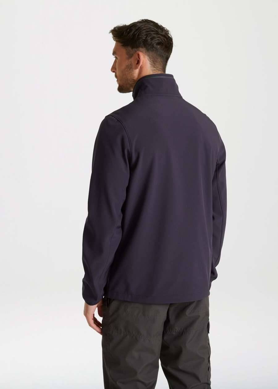 Kurtka softshell męska z klapą sztormową i osłoną podbródka, materiał z recyklingu