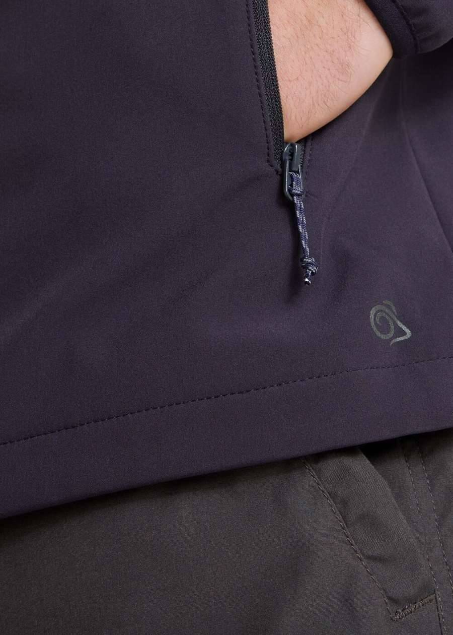 Kurtka softshell męska z klapą sztormową i osłoną podbródka, materiał z recyklingu