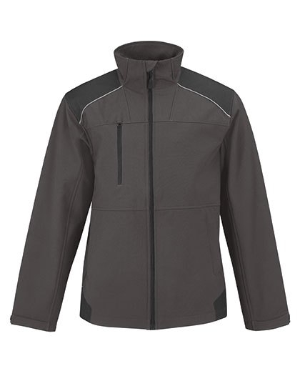 Kurtka softshell męska z odblaskowymi lamówkami na ramionach