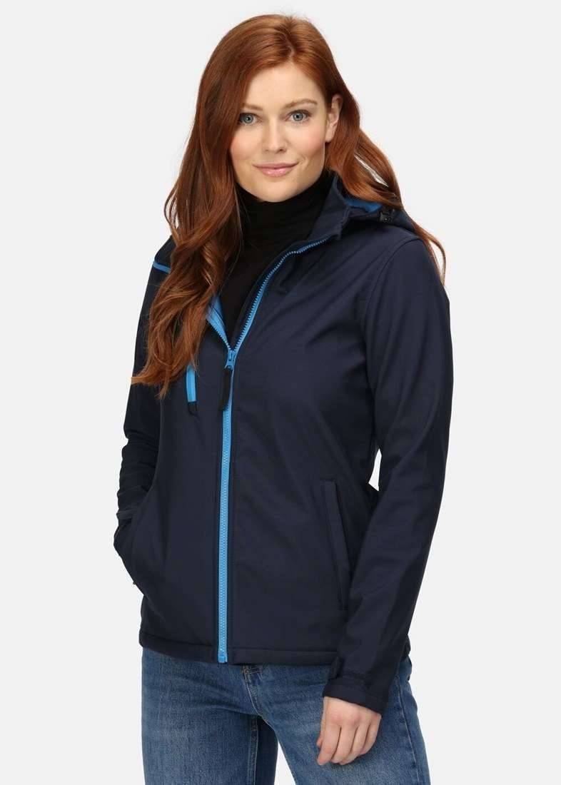 Kurtka softshell Regatta damska z odpinanym kapturem,  materiał wodoodporny i oddychający