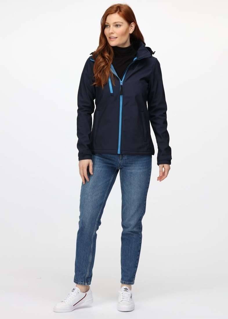 Kurtka softshell Regatta damska z odpinanym kapturem,  materiał wodoodporny i oddychający