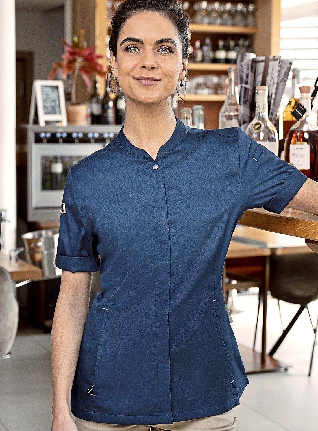 Ladies Chefs Jacket Green-Generation Short Sleeve