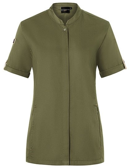 Ladies Chefs Jacket Green-Generation Short Sleeve