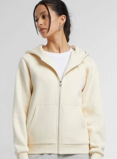 Ladies Fluffy Zip Hoody