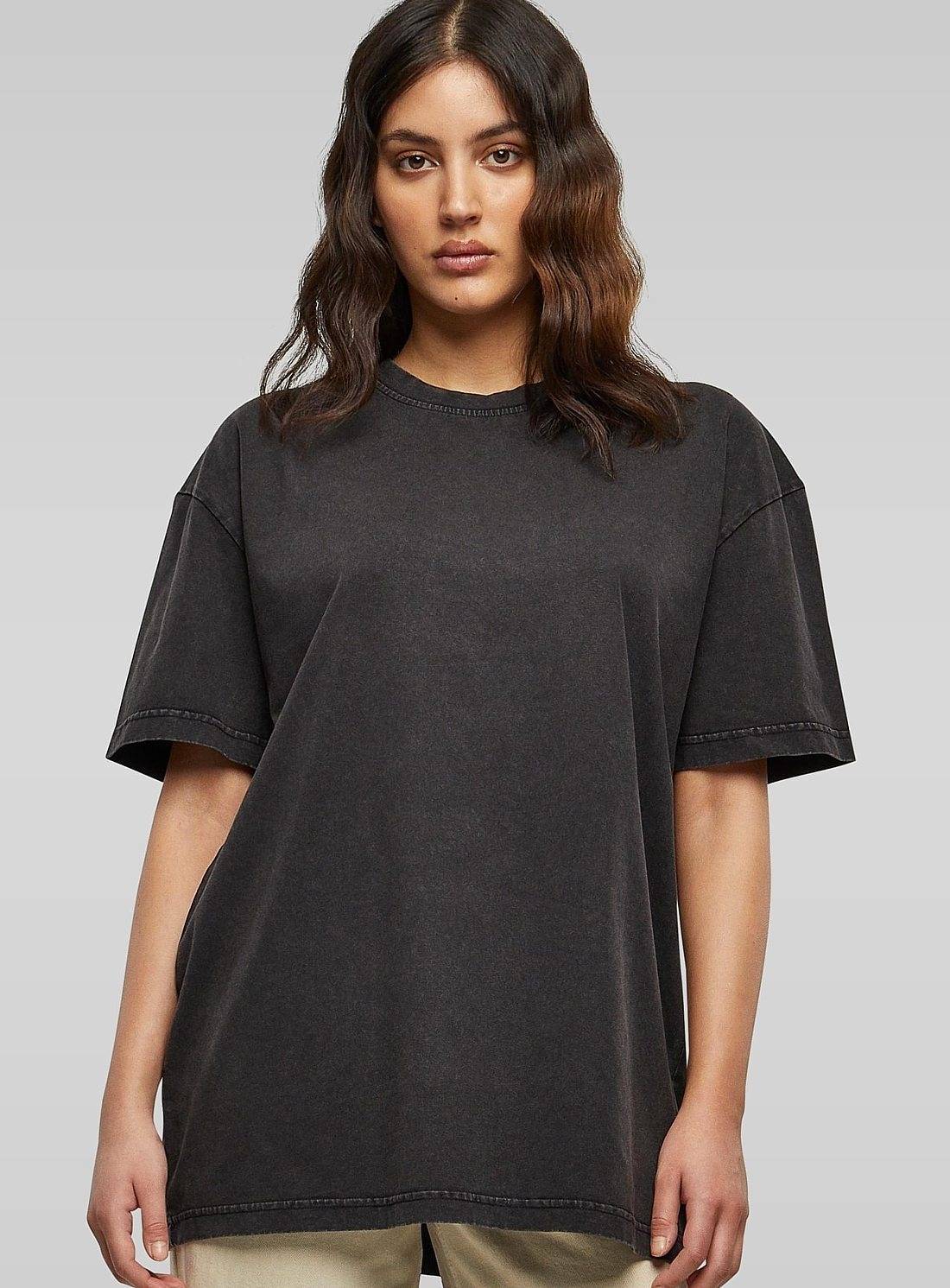 Ladies Oversized Acid Wash Tee