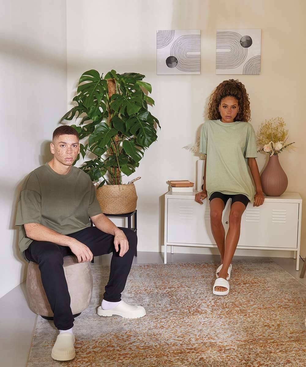 Ladies Oversized Acid Wash Tee