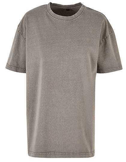 Ladies Oversized Acid Wash Tee