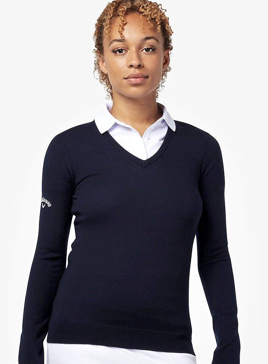 Ladies V-Neck Merino Sweater