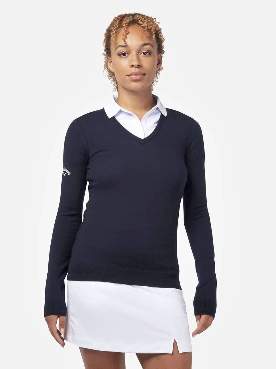 Ladies V-Neck Merino Sweater
