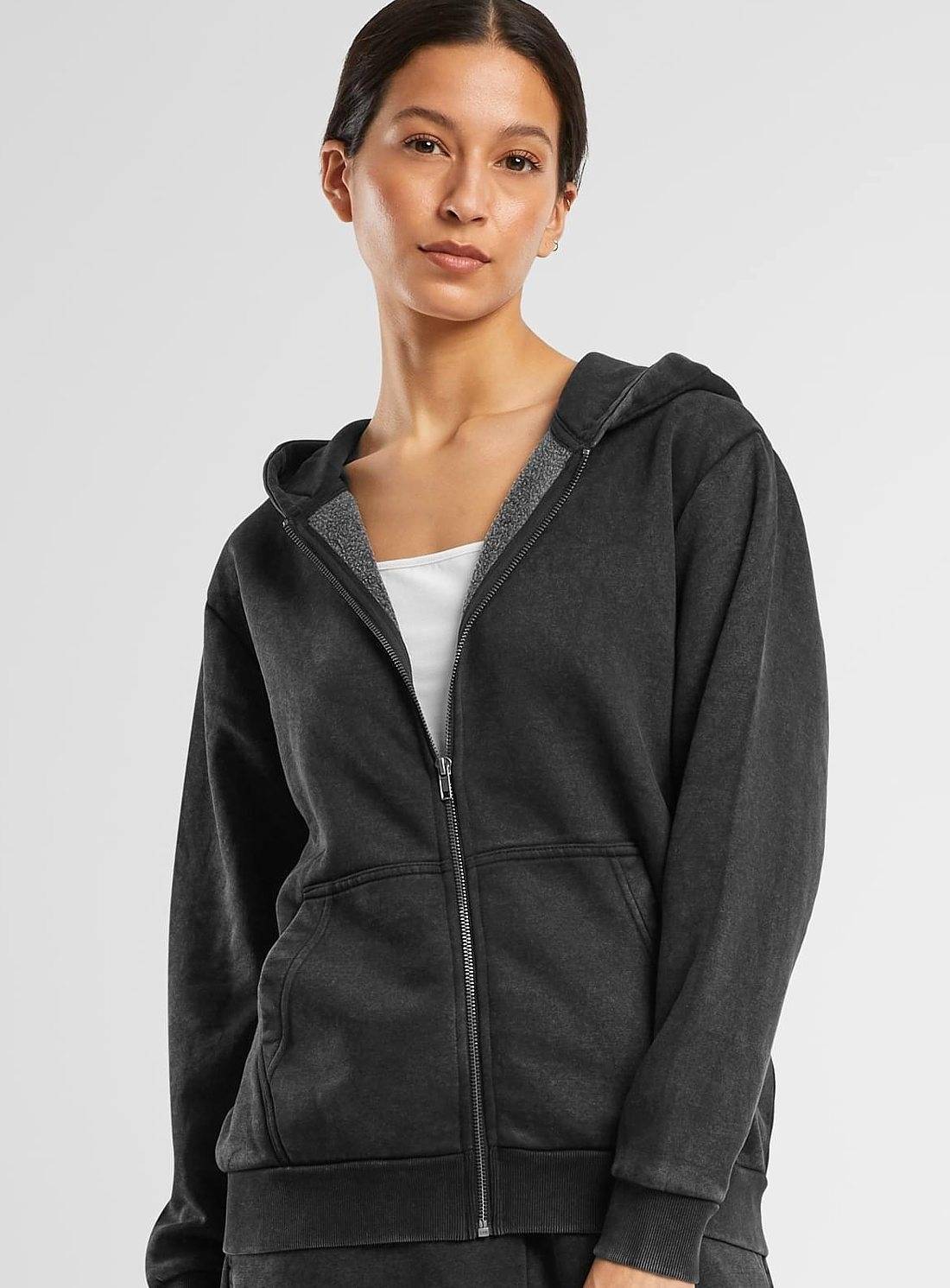 Ladies Vintage Heavy Zip Hoody