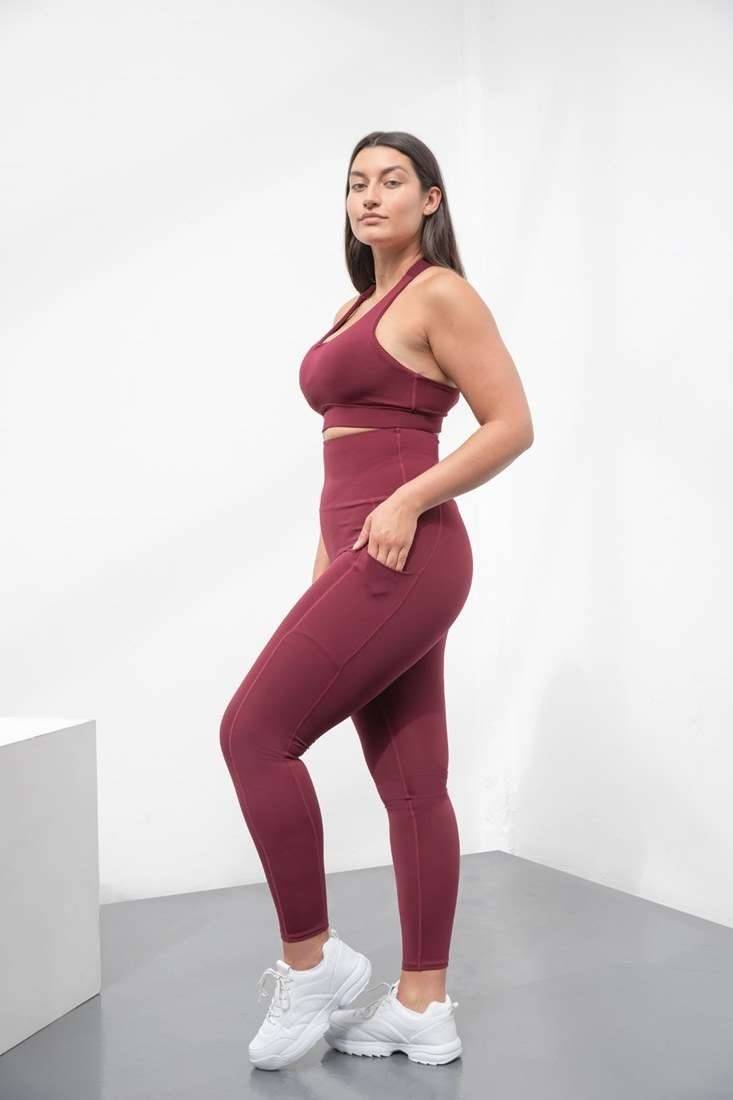 Leginsy sportowe Core z boczną kieszenią