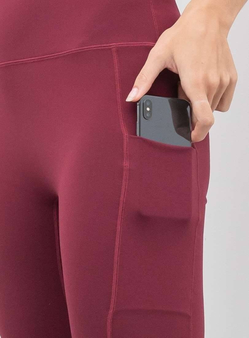 Leginsy sportowe Core z boczną kieszenią