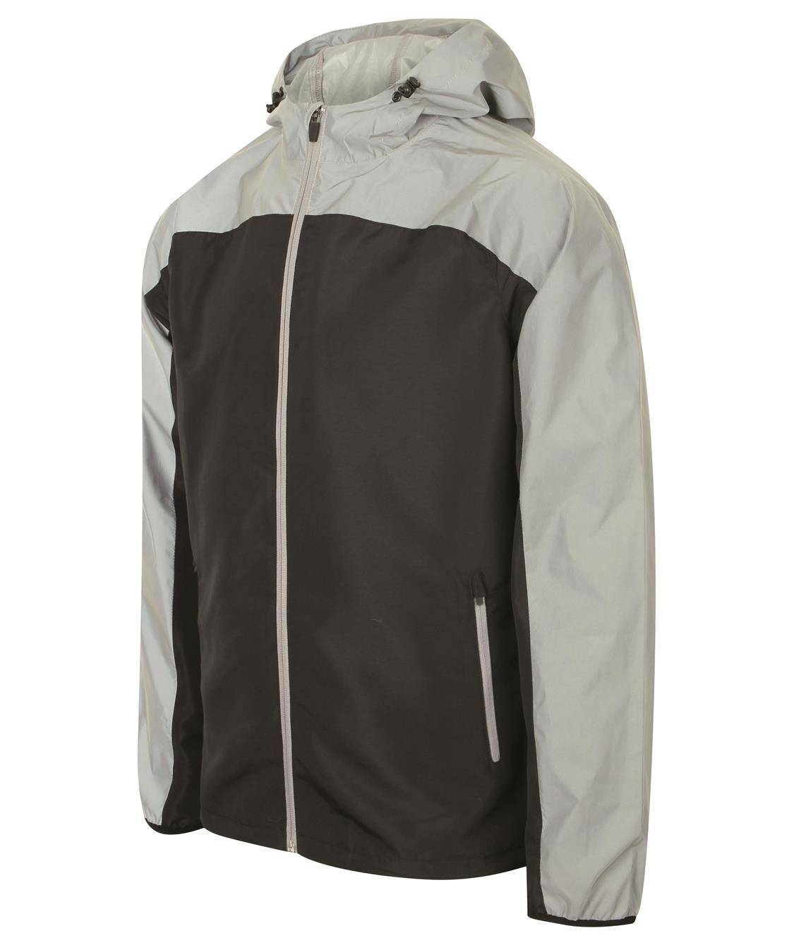 Lekka kurtka sportowa w kontrastowej kolorystyce z odblaskowymi panelami