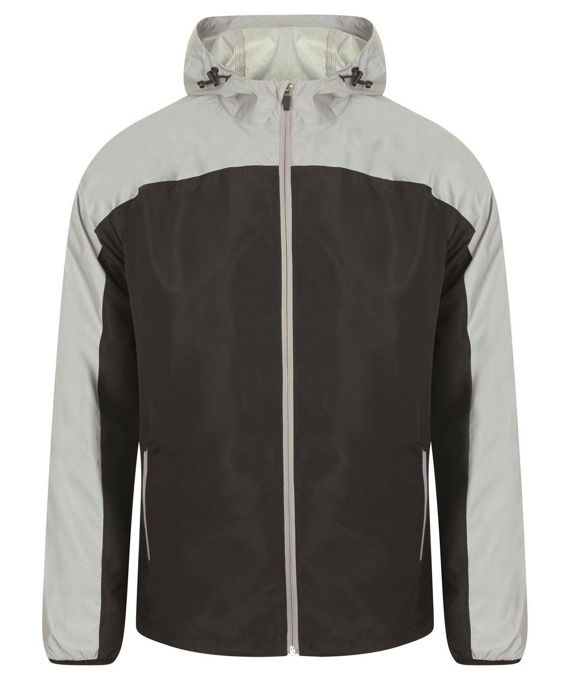 Lekka kurtka sportowa w kontrastowej kolorystyce z odblaskowymi panelami