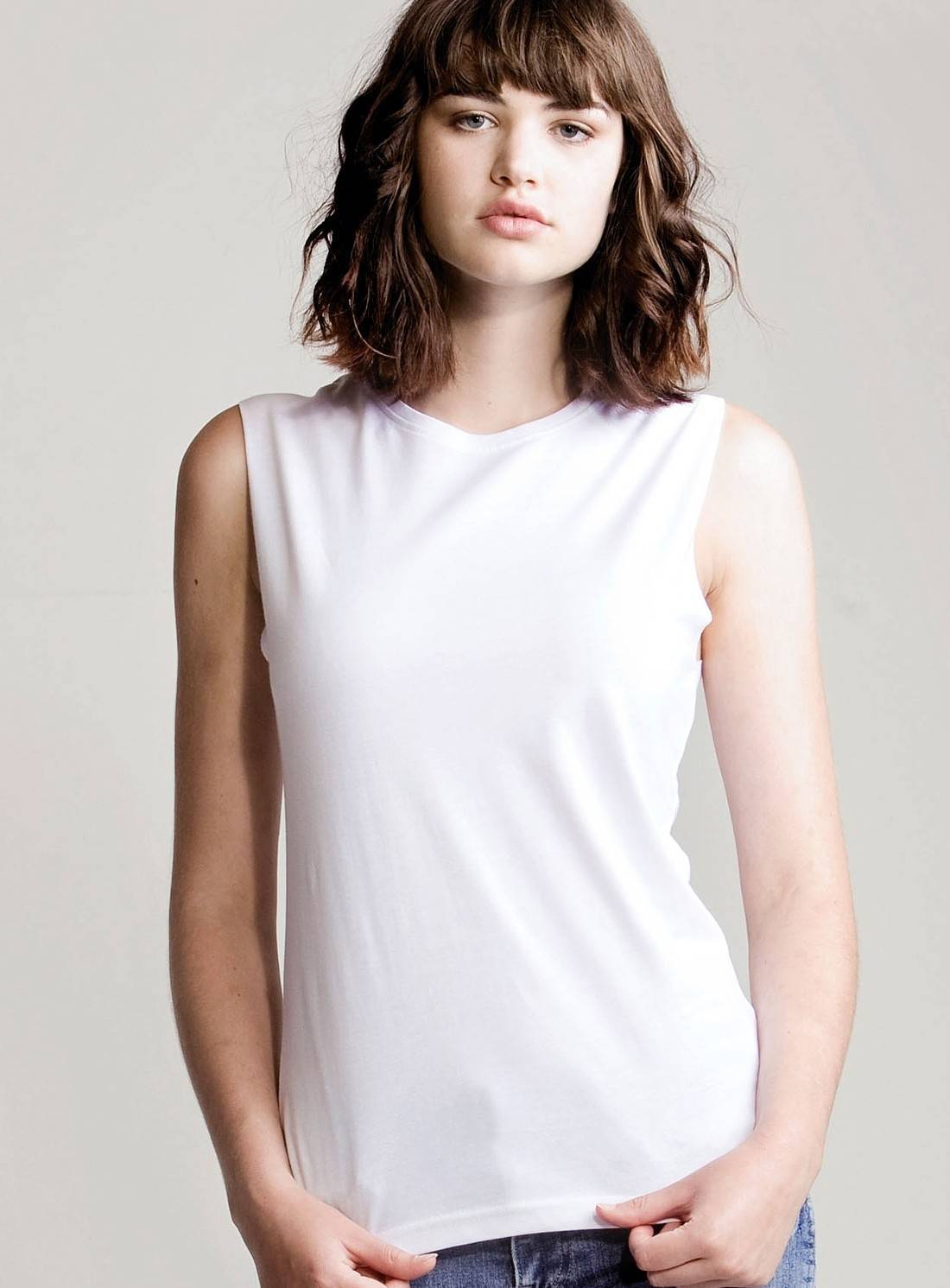 Markowa koszulka damska bez rękawów Tank T