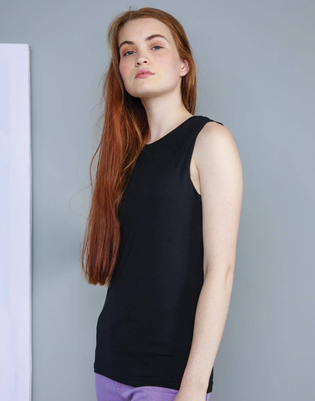 Markowa koszulka damska bez rękawów Tank T