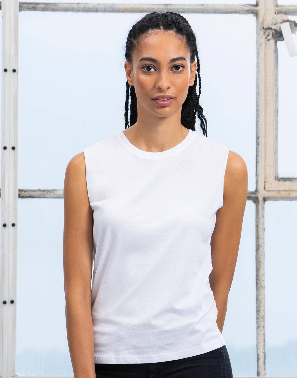 Markowa koszulka damska bez rękawów Tank T