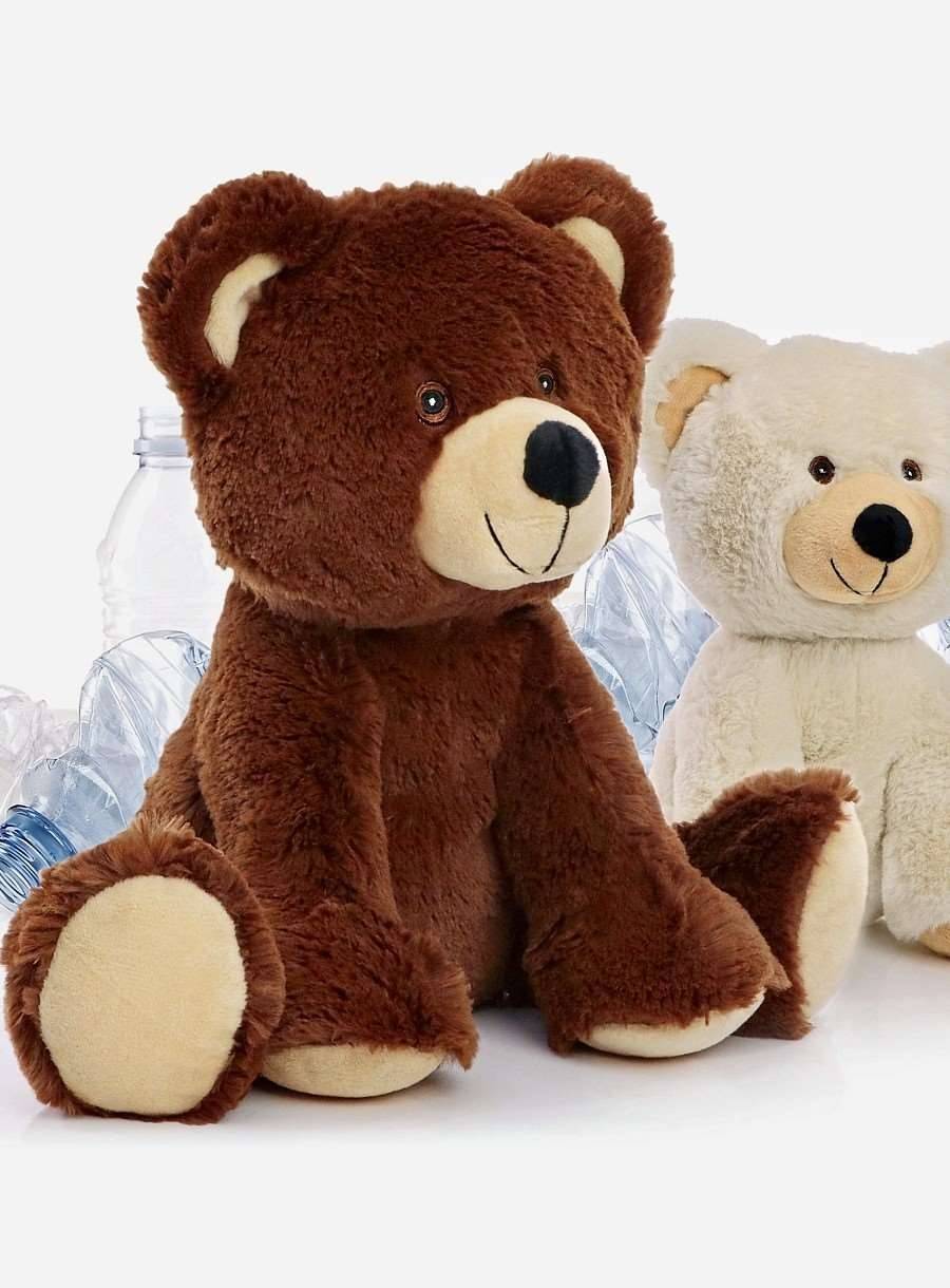 Maskotka - Miś - wykonana z materiału pochodzącego z recyklingu