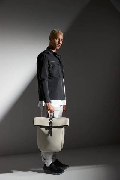 Matte PU Roll-Top Backpack