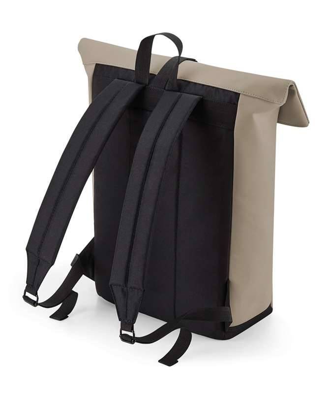 Matte PU Roll-Top Backpack