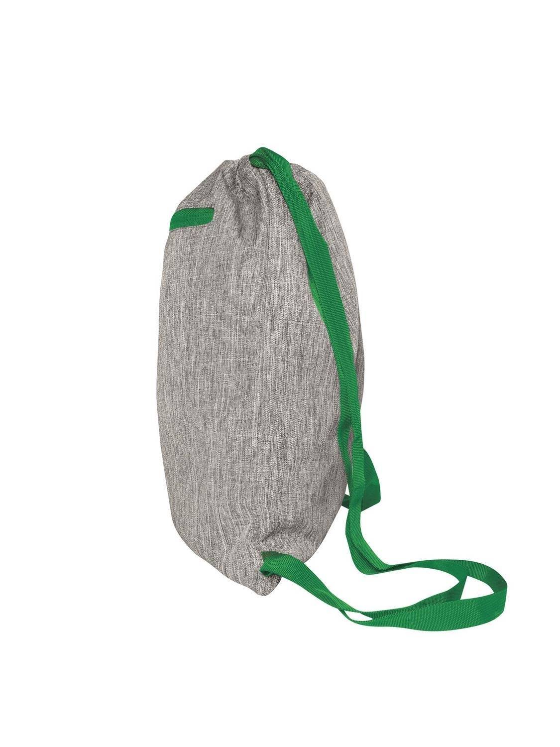 Melanżowy worek sportowy z zapinaną kieszenią