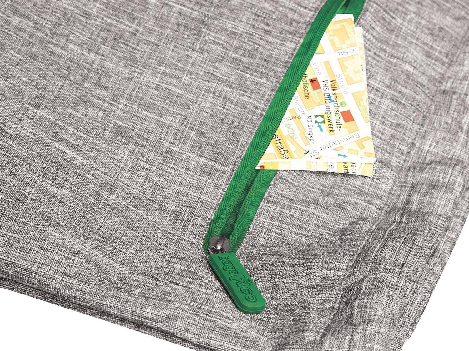 Melanżowy worek sportowy z zapinaną kieszenią