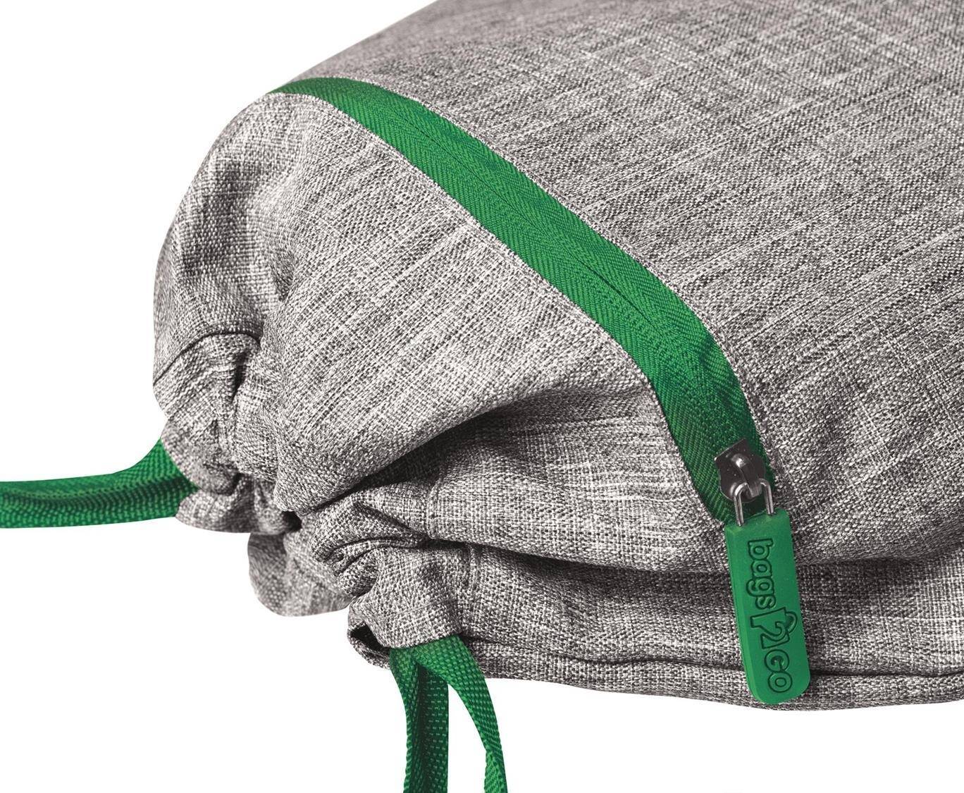 Melanżowy worek sportowy z zapinaną kieszenią