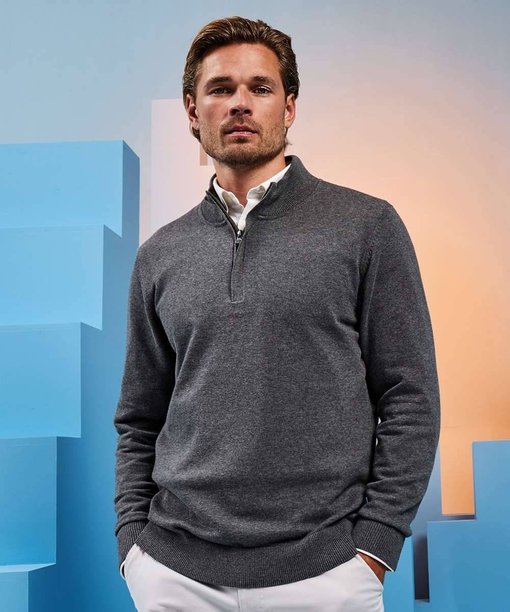 Men´s Cotton Blend 1/4 Zip Sweater