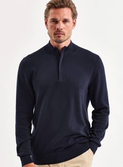 Men´s Cotton Blend 1/4 Zip Sweater
