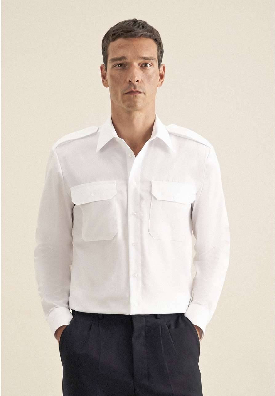 Men´s Pilot Shirt Regular Longsleeve