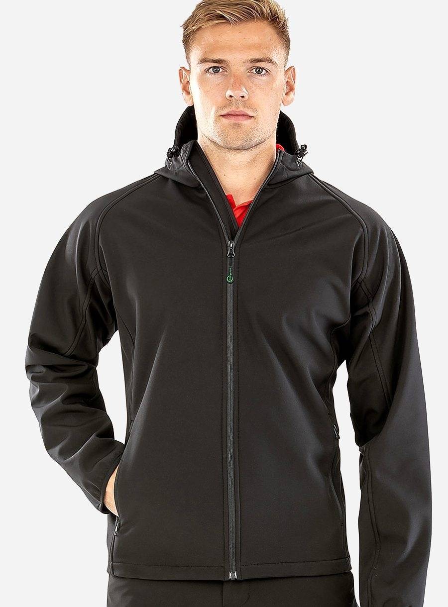 Men´s Recycled 3-Layer Printable Hooded Softshell Jacket