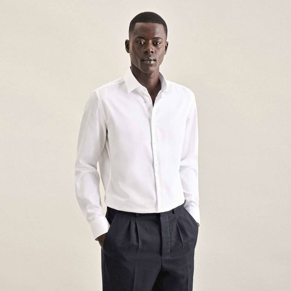 Men´s Shirt Shaped Fit Fine Twill Longsleeve