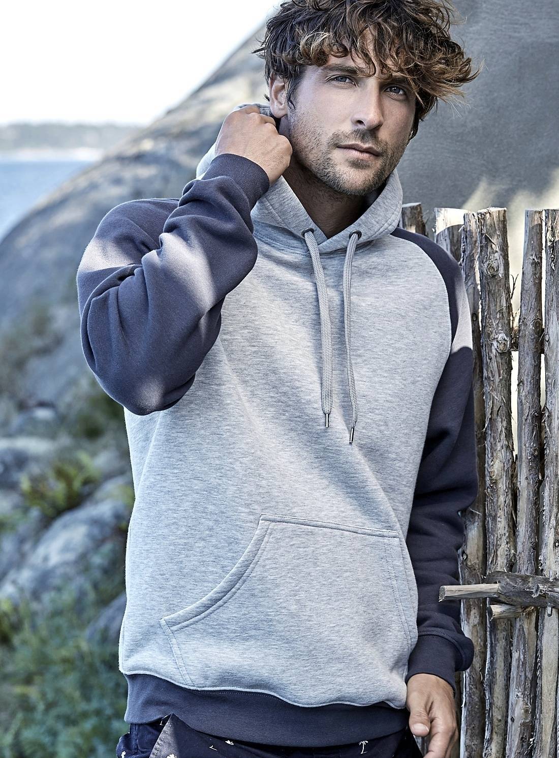 Męska bluza dwukolorowa kangurek Tee Jays Two-Tone