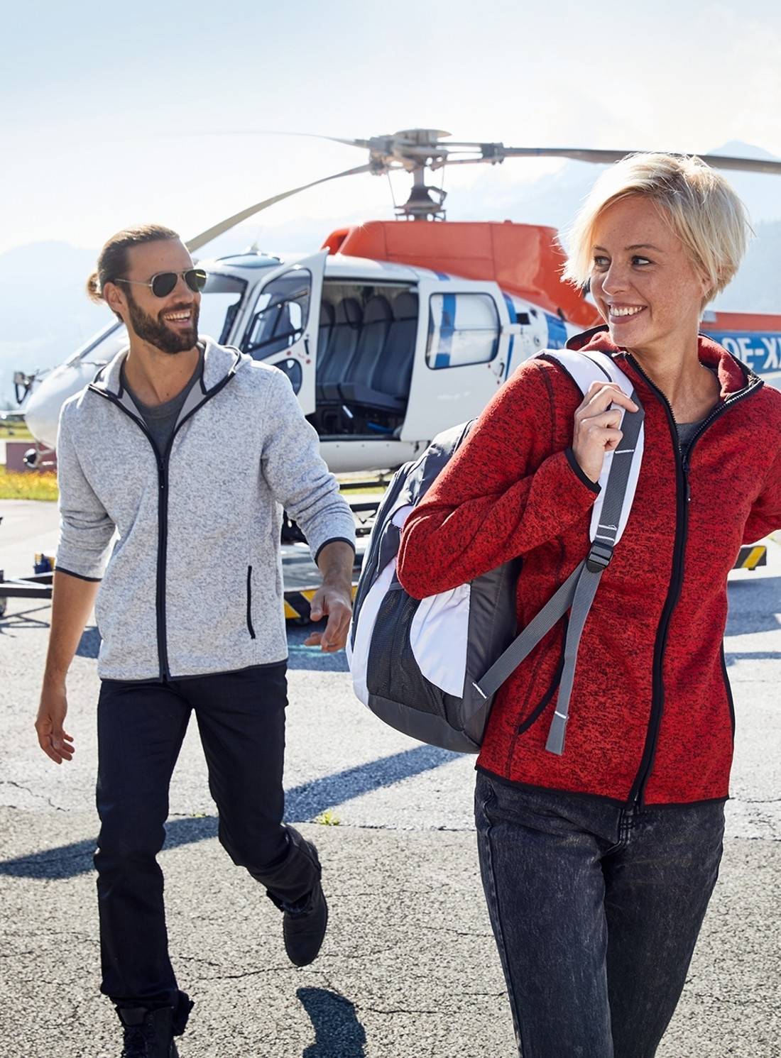 Męska bluza polarowa z kapturem Knitted Fleece Hoody