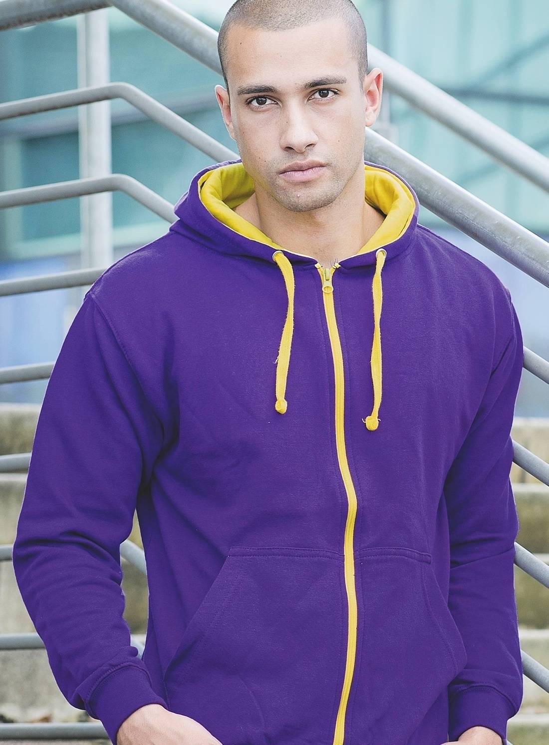 Męska bluza z kapturem na zamek Varsity Zoodie