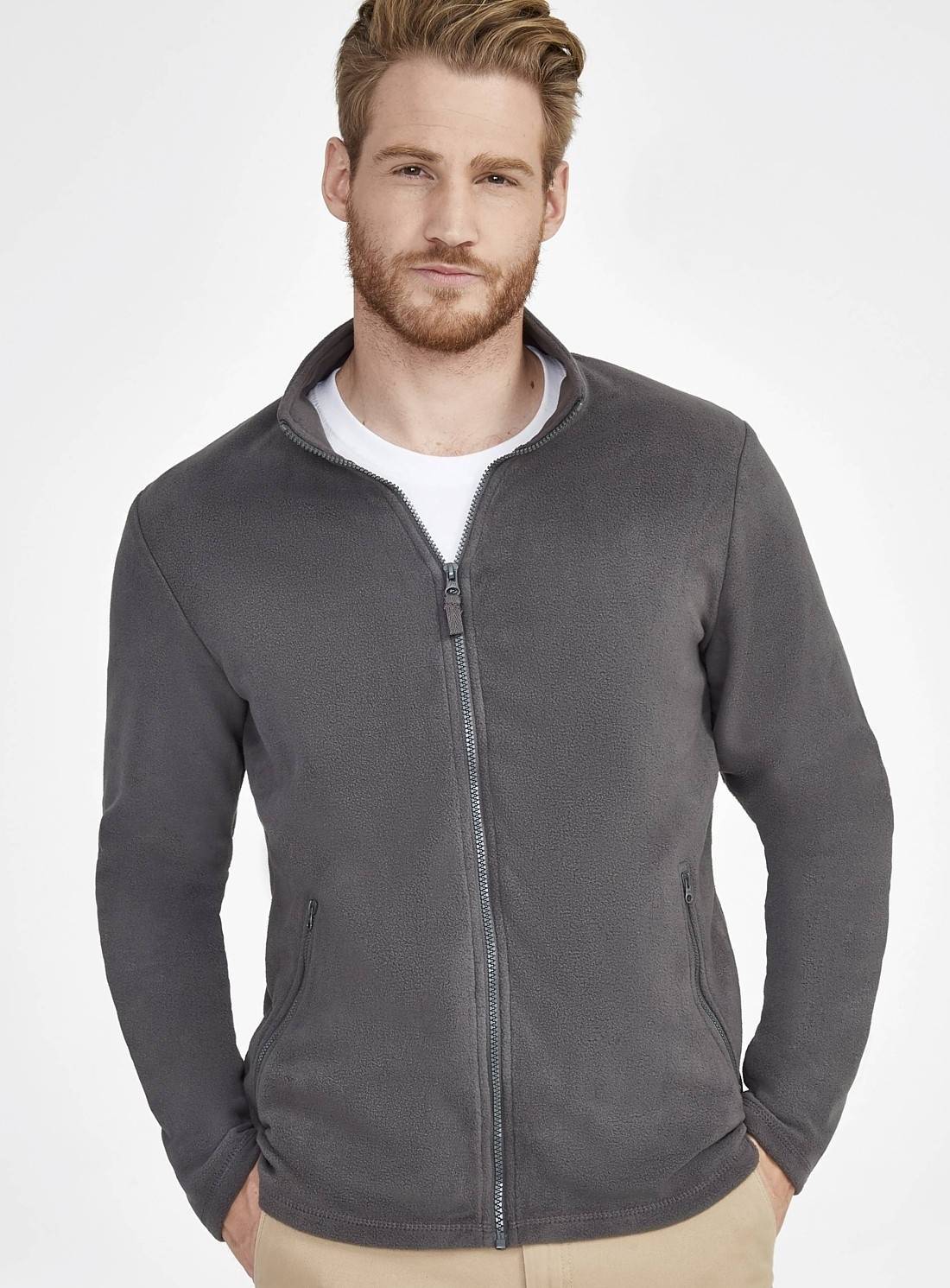 Męska bluza z polaru na długi zamek