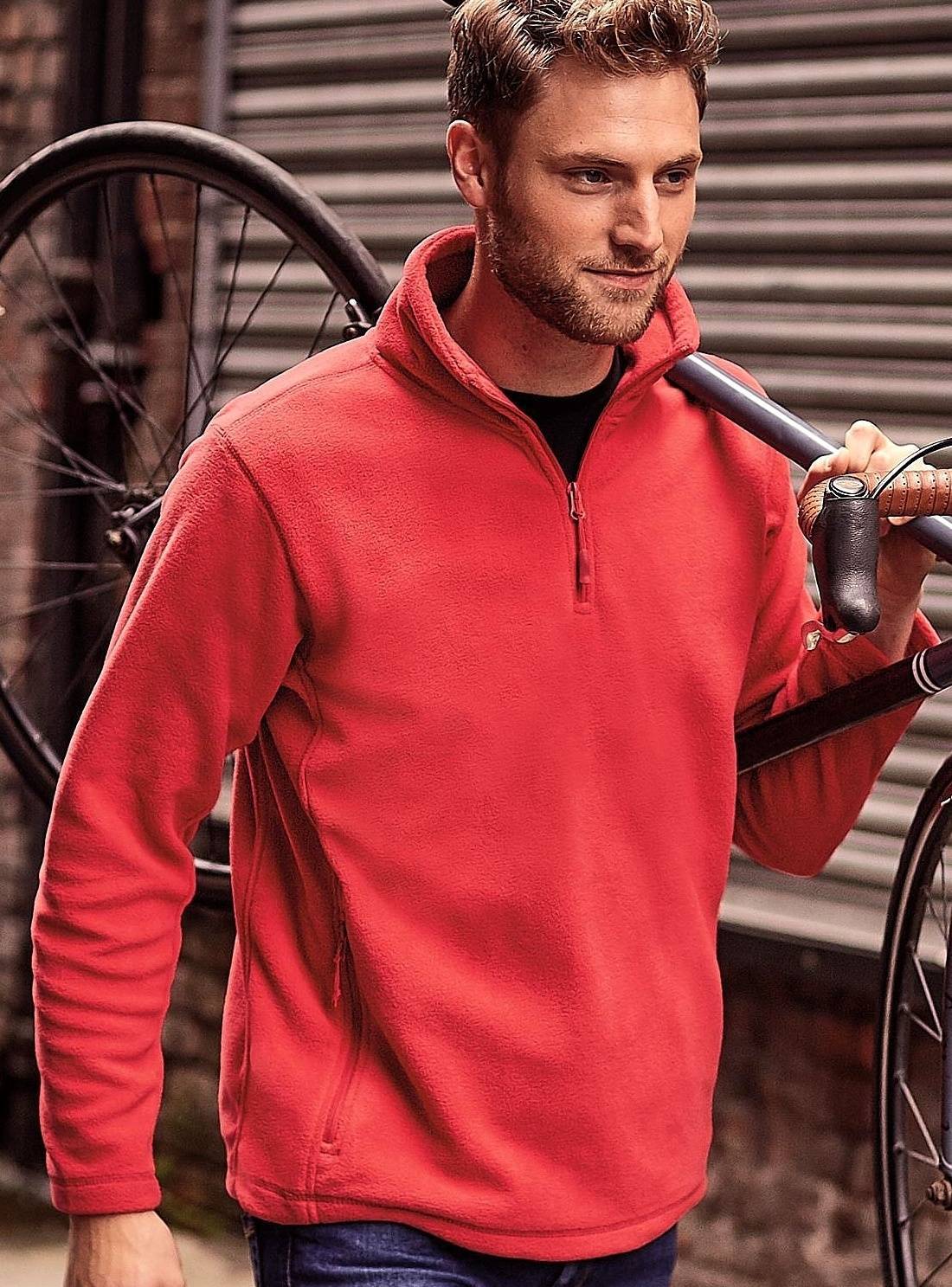 Męska bluza z polaru na krótki zamek