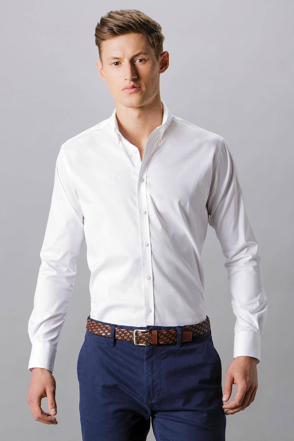 Męska koszula Slim Fit z usztywnionym kołnierzykiem